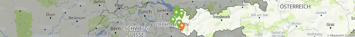 Kartenansicht für Apotheken-Notdienste in der Nähe von Vandans (Bludenz, Vorarlberg)